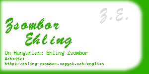 zsombor ehling business card